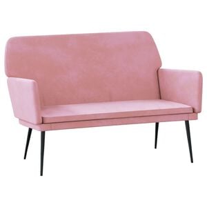 vidaXL Banco 108x79x79 cm veludo rosa