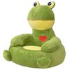 vidaXL Cadeira em pel&uacute;cia infantil, sapo, verde