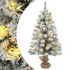 vidaXL Mini &Aacute;rvore de Natal 45 cm 25 LED Branco quente PVC