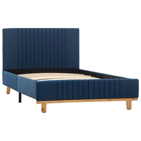 vidaXL Estrutura de cama 100x200 cm tecido azul