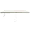 vidaXL Toldo retrátil manual com LED 600x300 cm cor creme