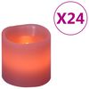 vidaXL Velas LED el&eacute;tricas 24 pcs branco quente