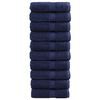 vidaXL Toalhas bid&eacute; premium SOLUND 10pcs 30x50 cm 600gsm azul-marinho