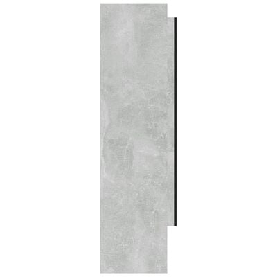 vidaXL Armário espelhado p/ casa de banho 80x15x60cm MDF cinza cimento