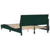 vidaXL Estrutura de cama sem colch&atilde;o Hanko 140x190 cm veludo verde-escuro