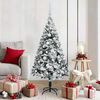 vidaXL &Aacute;rvore de Natal Artificial Branco 150 cm PVC, A&ccedil;o e Pl&aacute;stico