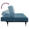 vidaXL Sof&aacute;-cama 2 lugares c/ apoio de p&eacute;s veludo cinza-claro