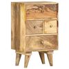 vidaXL Mesa de cabeceira 36x30x60 cm madeira de mangueira maci&ccedil;a