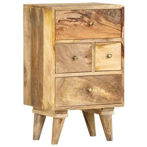 vidaXL Mesa de cabeceira 36x30x60 cm madeira de mangueira maci&ccedil;a