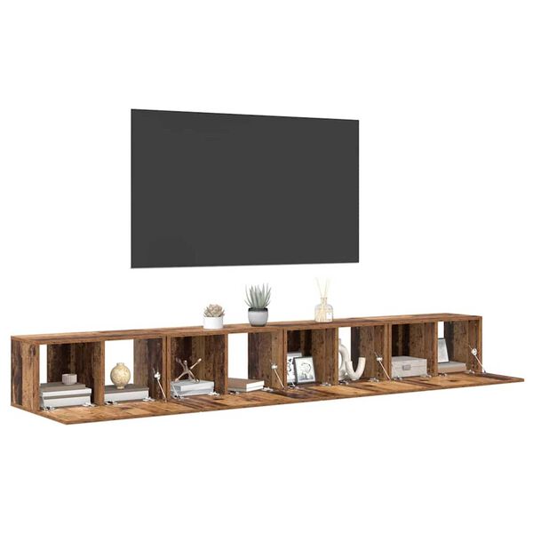 vidaXL Conjunto de m&oacute;vel de TV 4 pcs Madeira Antiga 60 x 30 x 30 cm