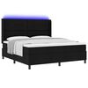 vidaXL Cama Box Spring LED com colch&atilde;o Preto 180 x 200 cm tecido