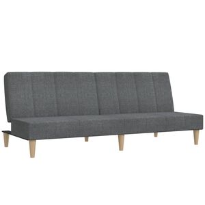 vidaXL Sof&aacute;-cama 2 lugares com duas almofadas tecido cor creme
