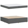vidaXL Estrutura da Cama com colch&atilde;o Cinza Escuro 200 x 200 cm tecido