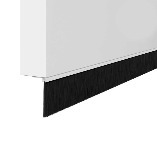 vidaXL Selos de Escovas para Porta com Parafuso 12 pcs Branco 100 cm