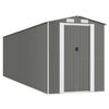 vidaXL Abrigo de jardim 192x689x223 cm a&ccedil;o galvanizado cinzento-claro