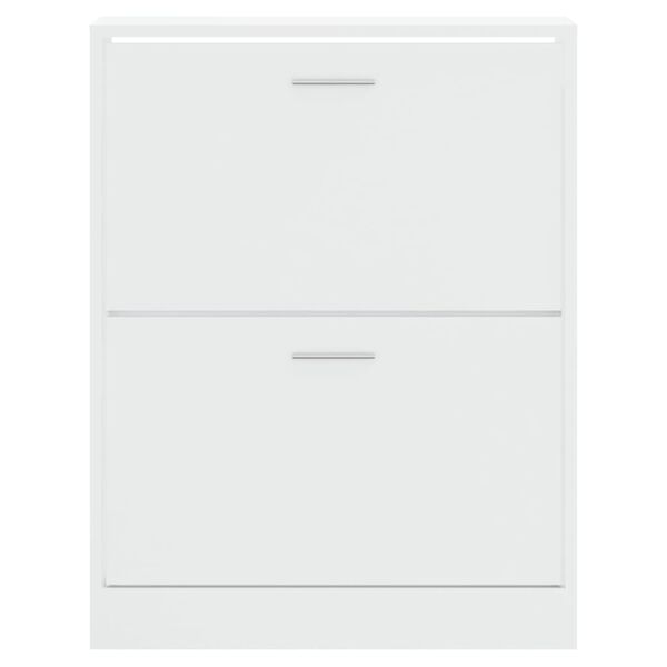 vidaXL Sapateira 63x24x81 cm derivados de madeira branco brilhante
