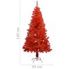 vidaXL &Aacute;rvore Natal artificial pr&eacute;-iluminada c/ bolas PVC vermelho