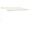 vidaXL Toldo retr&aacute;til Creme 450 &times; 300 cm Poli&eacute;ster e Alum&iacute;nio
