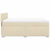 vidaXL Cama com molas/colch&atilde;o 140x190 cm tecido cor creme