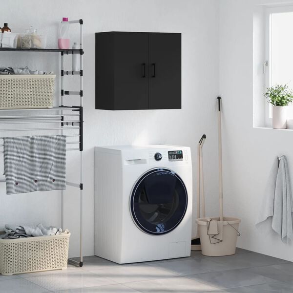 vidaXL Arm&aacute;rio parede 60x31x60 cm derivados de madeira preto