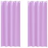 vidaXL Cortinas Blackout com Argolas 2 unid. Roxo 225 x 140 cm