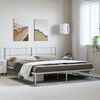 vidaXL Estrutura de cama com cabeceira 183x213 cm metal branco