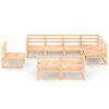 vidaXL 8 pcs conjunto lounge de jardim pinho maci&ccedil;o