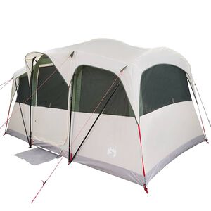 vidaXL Barraca Familiar com telhado Branco e Verde 435 x 255 x 216 cm