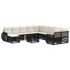 vidaXL Conjunto de Sof&aacute; de Jardim 12 pcs Preto vime PE