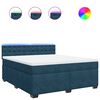 vidaXL Cama com molas/colch&atilde;o 180x200 cm veludo azul