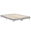 vidaXL Estrutura de cama 135x190 cm derivados de madeira cinza cimento