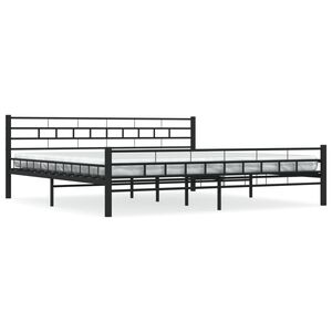 vidaXL Estrutura de cama 200x200 cm a&ccedil;o preto