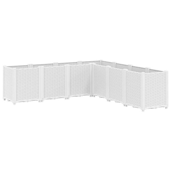 vidaXL Vaso/floreira 160x160x53 cm PP branco