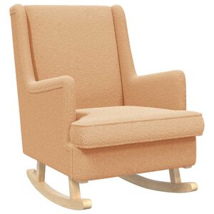 vidaXL Cadeira de baloi&ccedil;o Bege 62 x 80 x 85 cm Boucl&eacute;