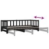 vidaXL Estrutura sof&aacute;-cama de puxar 2x(90x190) cm pinho maci&ccedil;o preto