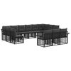 vidaXL Conjunto de Sof&aacute;s para Exterior 13 unid. Preto e Cinza Escuro