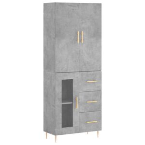 vidaXL Arm&aacute;rio alto 69,5x34x180 cm derivados de madeira cinza cimento
