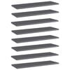 vidaXL Prateleiras para estante 8 pcs 60x20x1,5cm contraplacado cinza