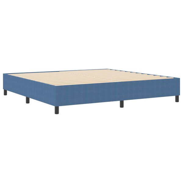 vidaXL Estrado de cama plataforma Azul 200 x 200 cm tecido