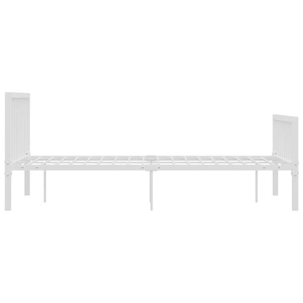 vidaXL Estrutura de cama 120x200 cm metal branco