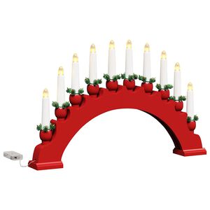 vidaXL Arco de Velas de Natal com 10 Velas LED LED Branco quente