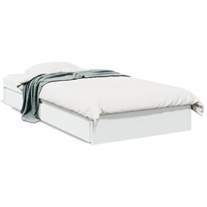 vidaXL Estrutura de cama c/ gavetas 100x200cm derivados madeira branco
