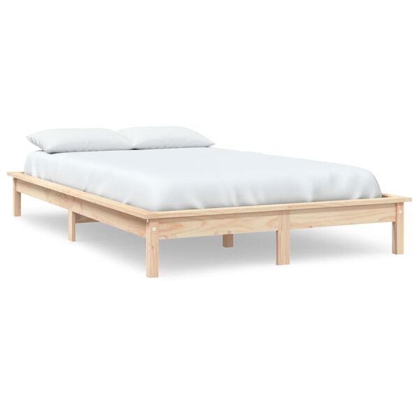vidaXL Estrutura de cama 100x200 cm pinho maciço
