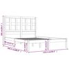 vidaXL Cama sem colchão 120x200 cm madeira de pinho maciça branco