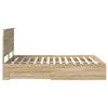 vidaXL Estrutura da Cama com cabeceira Carvalho Sonoma 150 x 200 cm