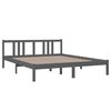 vidaXL Estrutura de cama 160x200 cm madeira maciça cinzento