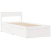 vidaXL Cama sem colch&atilde;o 90x190 cm madeira de pinho maci&ccedil;a branco
