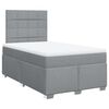 vidaXL Cama boxspring com colch&atilde;o 120x190 cm tecido cinzento-claro