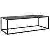 vidaXL Mesa de centro 120x50x35 cm preto com vidro m&aacute;rmore preto