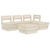vidaXL 5 pcs conjunto lounge de paletes madeira de abeto impregnada